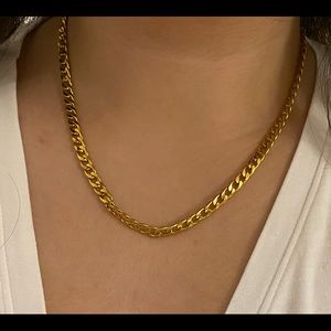 Non-tarnish gold Cuban link chain